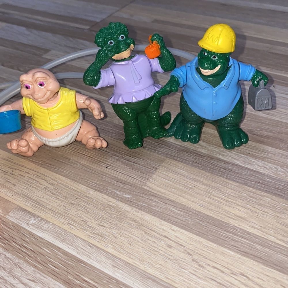 Disney 90s vintage Dinosaur cartoon figures air pump action McDonald’s toys - Picture 5 of 7